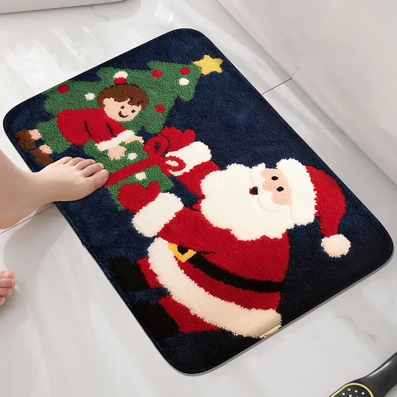 

Christmas holiday floor mat Simple entrance floor mat Carpet Household doormat Anti-slip door mat Christmas decoration