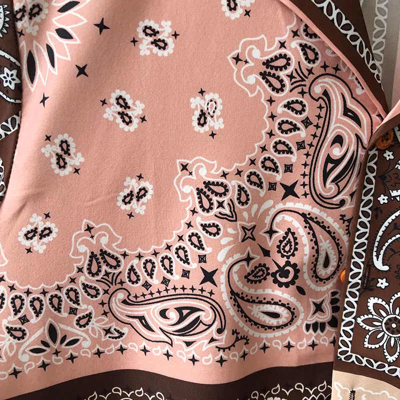 Hip Hop Casual Beach Holiday Top Hawaiian Shirt Streetwear Ethnic Cashew Flower Print Print Shirt Streetwear Camisas De Hombre