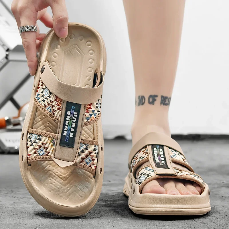 Slim Outline Men Summer Slippers Neat Appearance Anti Slip Sole Daily Leisure Walking and Strolling Shoes