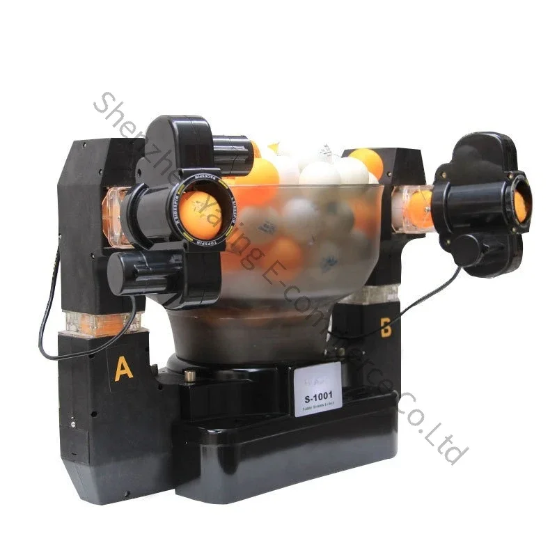 New Double Head Table Tennis Service Machine, Multi-rotation and Multi-drop Point, Automatic Service Machine, Service Machine