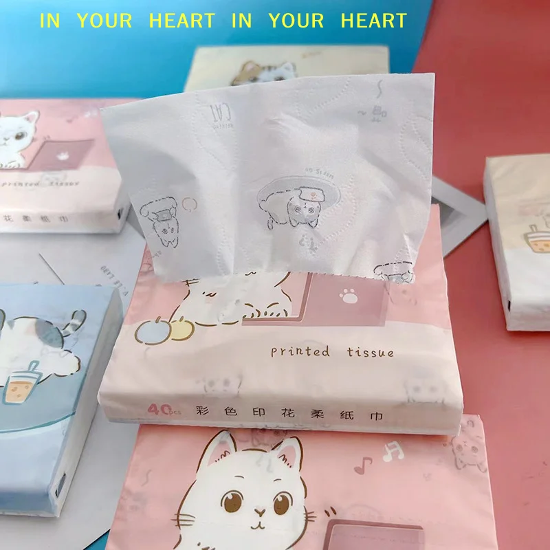 【X】Household Napkins Paper Towels Toilet Paper 40 Sheets/pack Disposable Face Towel Tissue Soft Thick Dry Wipe Tissue