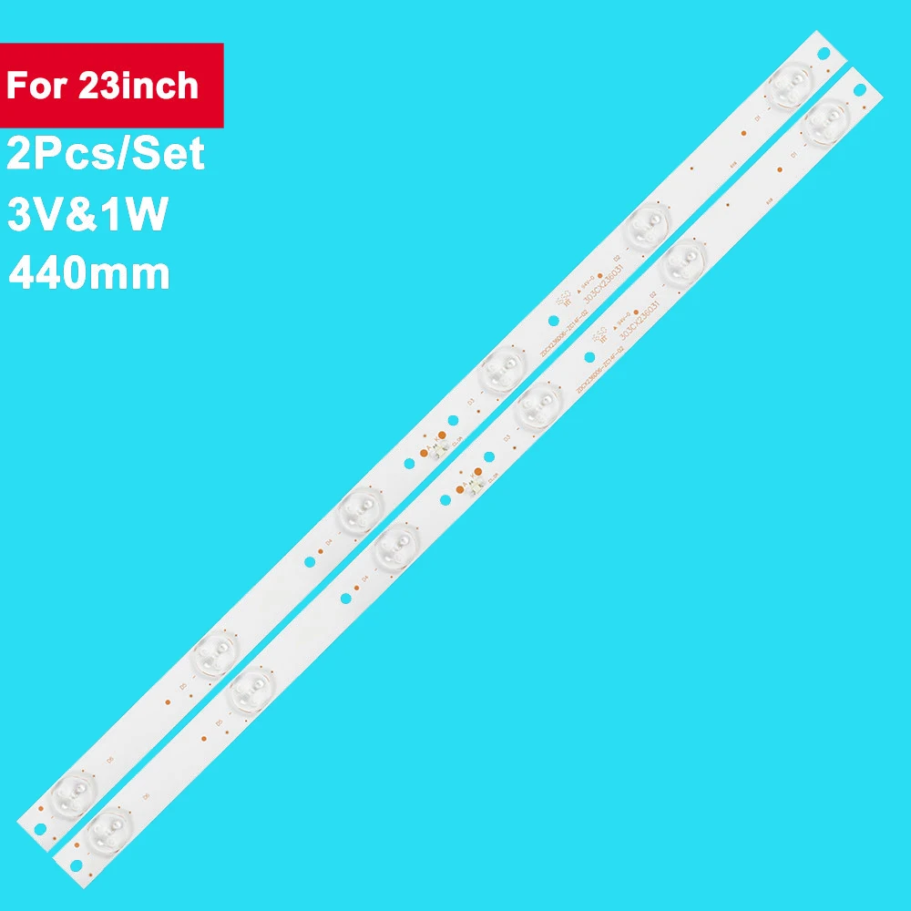 

2 Pcs/set 440mm led backlight strip for 23inch LEF-2419D ZDCX236D06-ZC14F-02 303CX236031 TF-LED24S48T2 JL.D24061235-006BS-M_V01