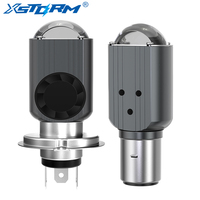 XSTORM H4 H6 BA20D LED Motorcycle Light Bulb with Fan Dual Color White Yellow CSP Chip Motorbike Headlight Scooter Fog Lamp 9V