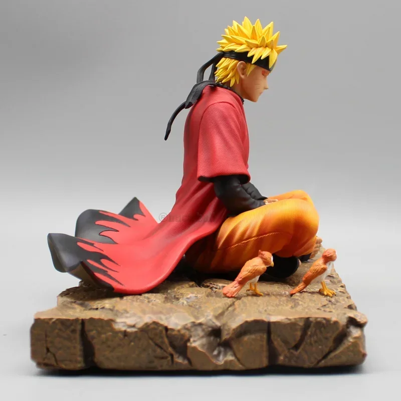 Uzumaki Naruto Anime Figure Naruto Action Figurine Sitting in Meditation Posture Statue Screen Decor Collect Anime Toys Gifts