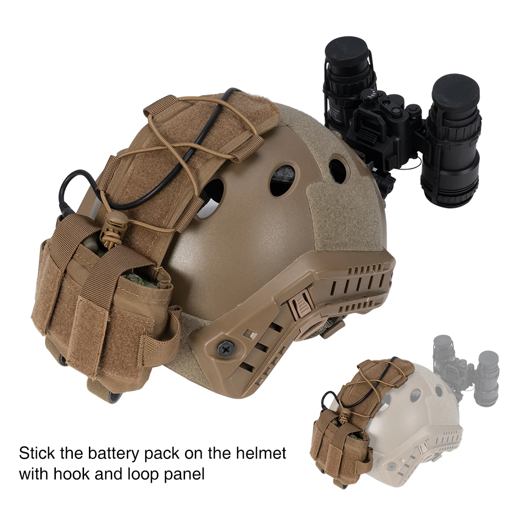 IIDOGEAR خوذة تكتيكية حقيبة بطارية MK2 موازنة الحقيبة 500D النايلون خوذة بطارية حقيبة للصيد الادسنس الرياضة في الهواء الطلق #4