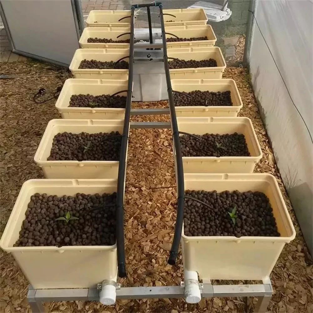 Hydroponic Equipment 11L Four-Hole Cover Flowerpot PP Irrigation Dutch Bato Bucket System Tomato Cucumber Pepper Planting