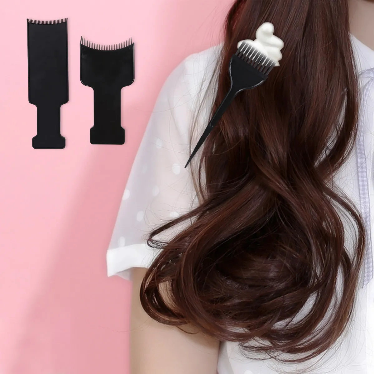 

1Set Professional Hair Dyeing Kit Featuring Arc-Shaped Coloring Combs Brush for Quick Damage-Free Coloring Salon Grade Home Use