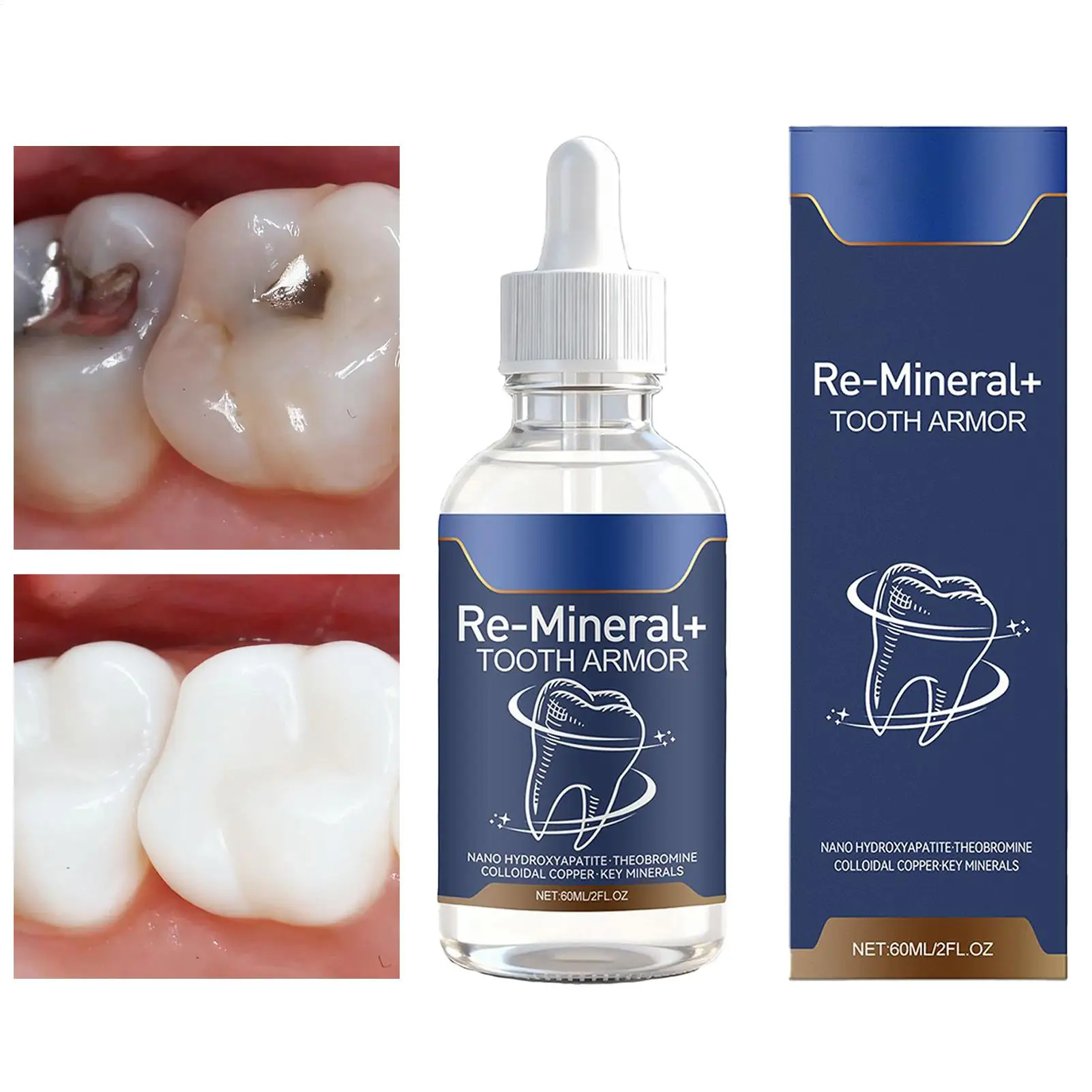 Tooth Repair Liquid 60ml Freshening Health Solution Tooth Enamel Drops for Women Gum Care Decay Cleaning Health Relief Repair