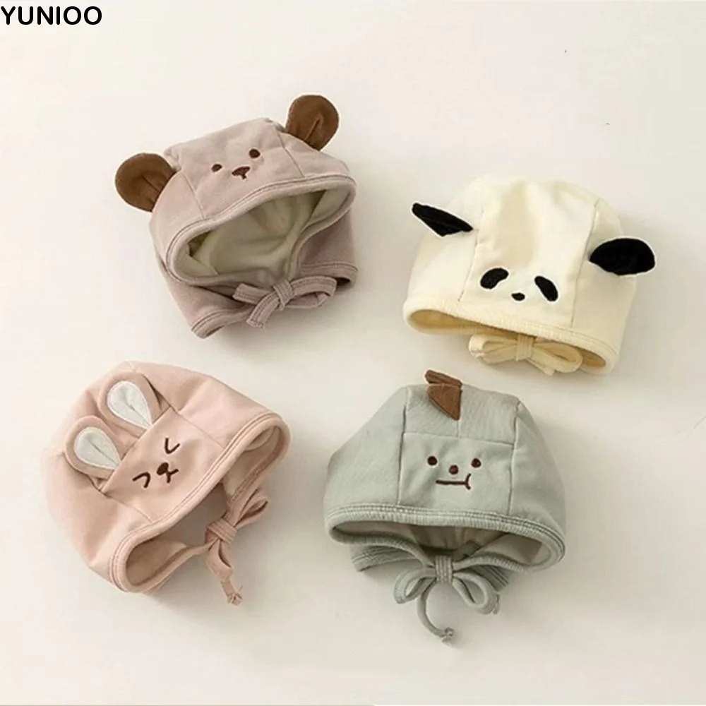 

Korean Cute Baby Fetal Cap Polka Dot Cartoon Newborn Beanie Hat Soft Animals Infant Bonnet Hat Boys Girls