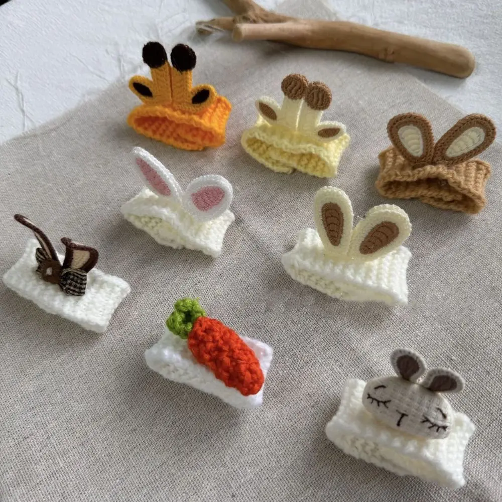 Nova moda chapéu de malha doce cor bonito casual wear chapéu mini animal boneca chapéu para 10 15 15cm algodão bonecas