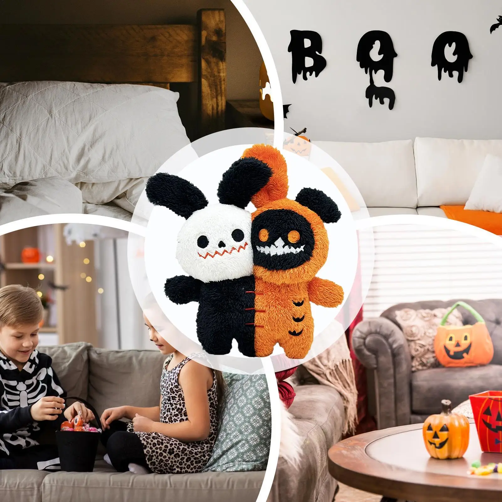 Spook pluche Halloween knuffel slaapkamer decoratie zachte cartoon pop voor dagelijkse weergave reizen auto bed slaap verjaardag jongens