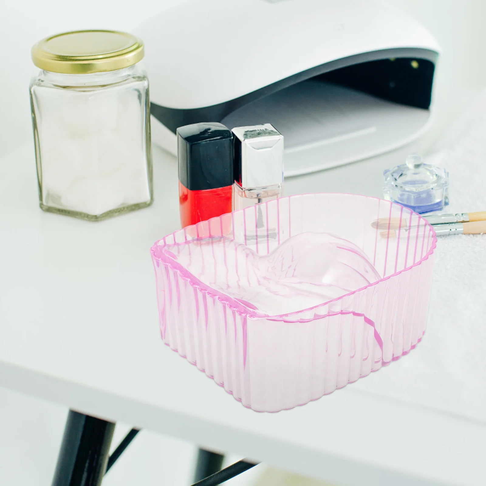 Nail Soak Bowl Acryl manicurekom voor het verwijderen van nagelkunst, handinweken spa-tool, manicurebenodigdheden voor thuisgebruik in de salon