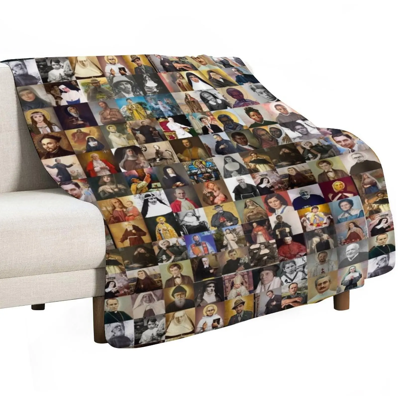 Saints, All saints, Catholic Saints, Tutti i Santi Throw Blanket for sofa Soft Big Thermal Sleeping Bag Blankets