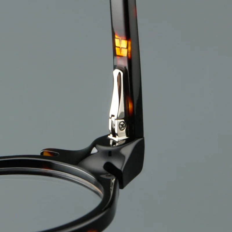Hochwertige Acetat Anti Blaulicht Lesebrille Runde Retro Feder scharnier Harz Presbyopic Brille benutzer definierte 50 ~ 600 # – Detail 5