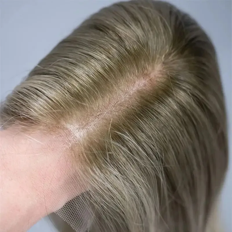 

High Quality Ash Blonde Highlight Balayage Wig 24 Inches Natural Wavy 13X4 HD lace frontal Wig Synthetic Glueless Daily Wear