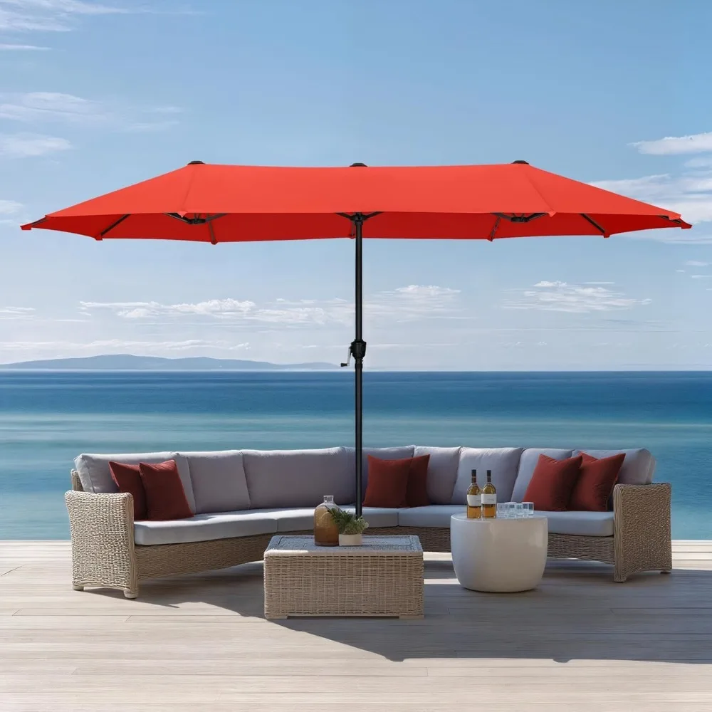 13ft Outdoor Patio Umbrella for Table, Large Double-sided Umbrella, Customized