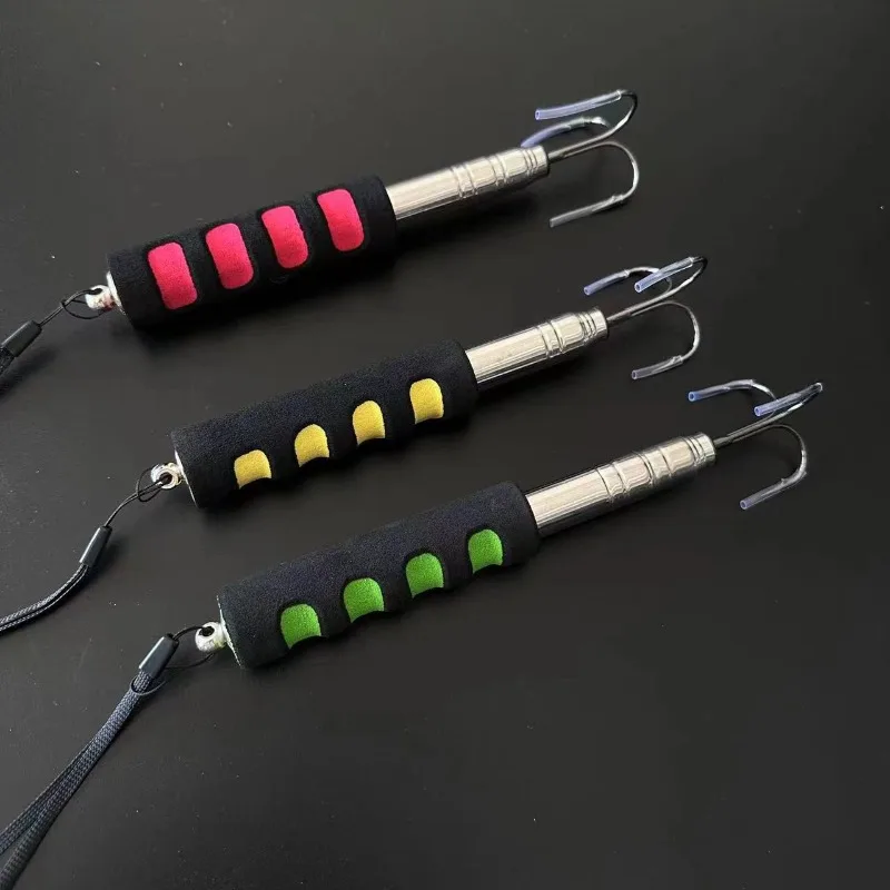 Telescopic Fishing Gaff Stainless Steel Triple Hook Sea Fishing Spear Telescoping Pole with Hook Boat Ice Fishing Pesca Offshore