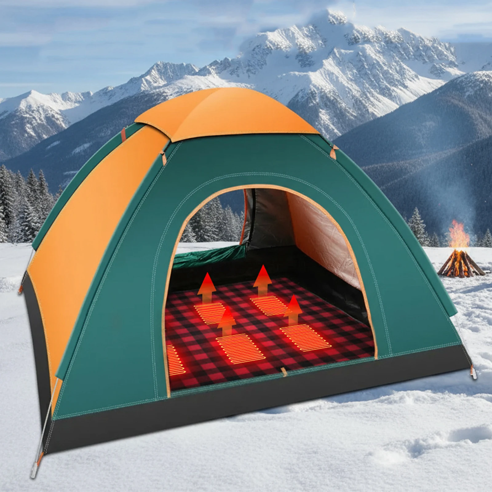 

Outdoor Electric Heating Pads 3 Adjustable Temperature for Hiking Picnic (Red)