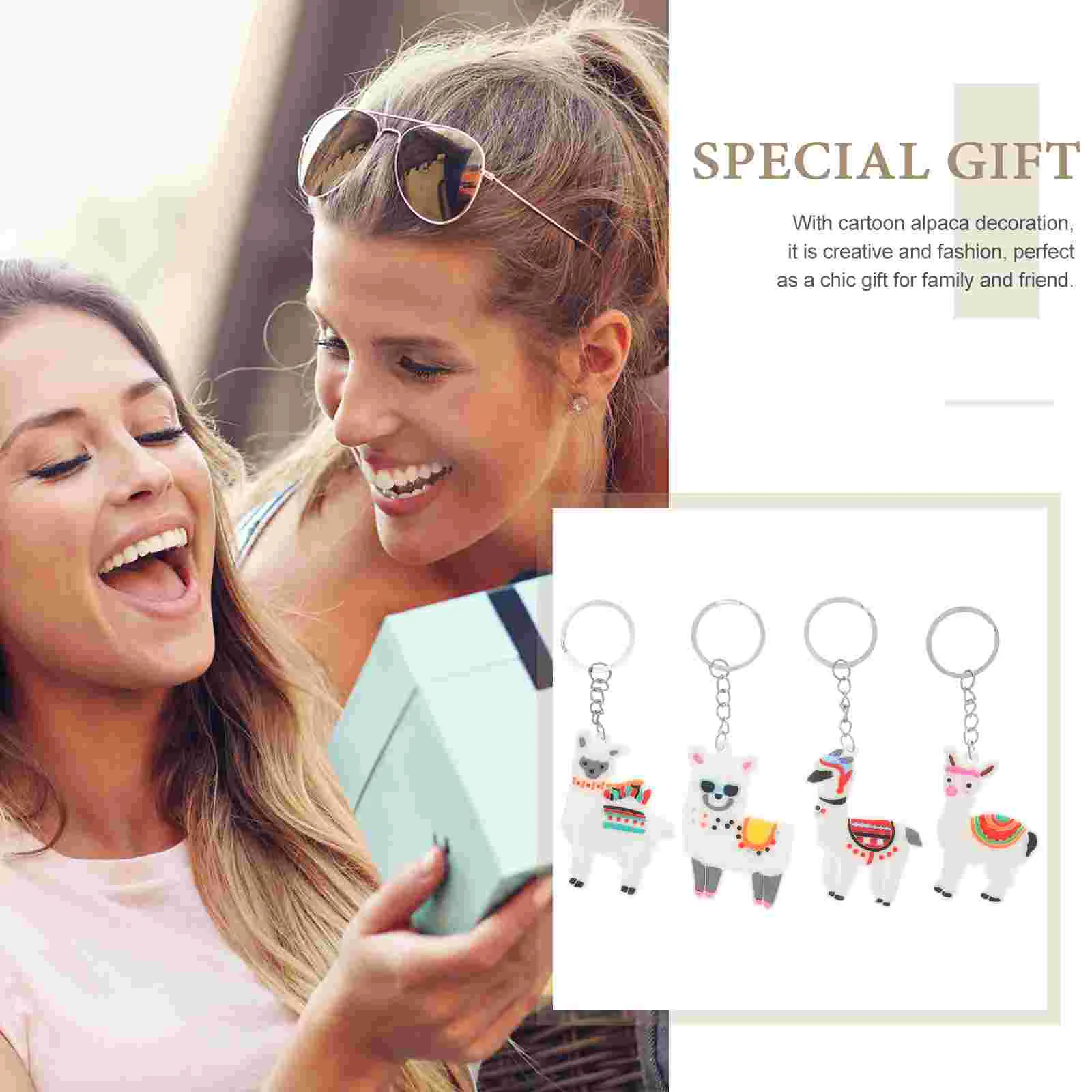 Keychain Alpaca Keychain Alpaca Theme Party Favors School Carnival Reward Party Bag Gift Fillers Key Chain for Bag
