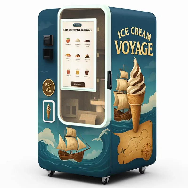 Customized 15s Quick Serve Soft Serve Vending Machine DIY 59 Flavors NFC QR Self-Service Device Commercial Vending Machine Maker