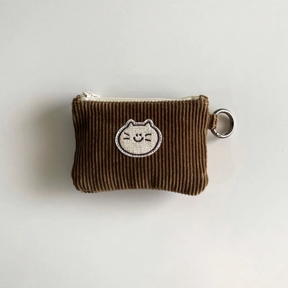 Practical Corduroy Fashion Corduroy Coin Purse Soft Wear Resistant Fashion Waffle Zippered Bag Mini Corduroy Zero Wallet