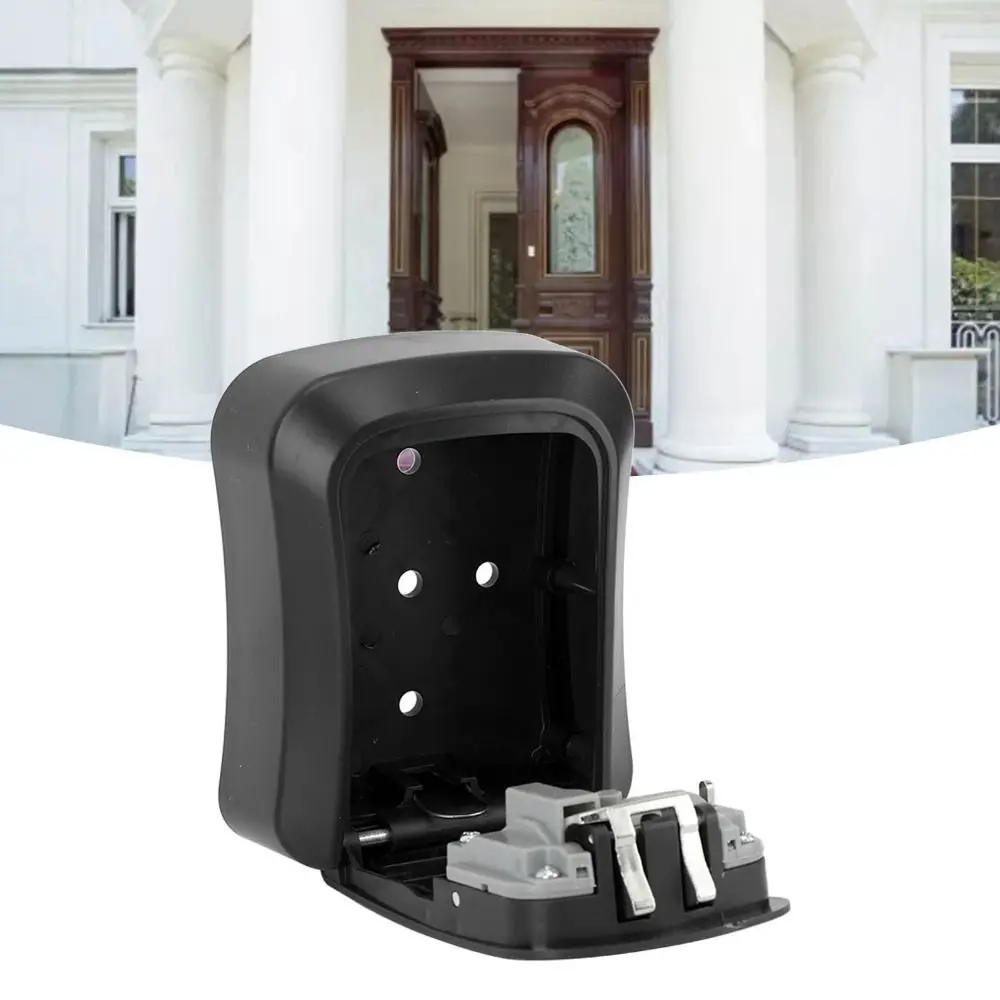 Portable Anti-Theft Key Lock Box Wall Mounted Resettable Code Combination Lockbox Key Storage Box Outdoor