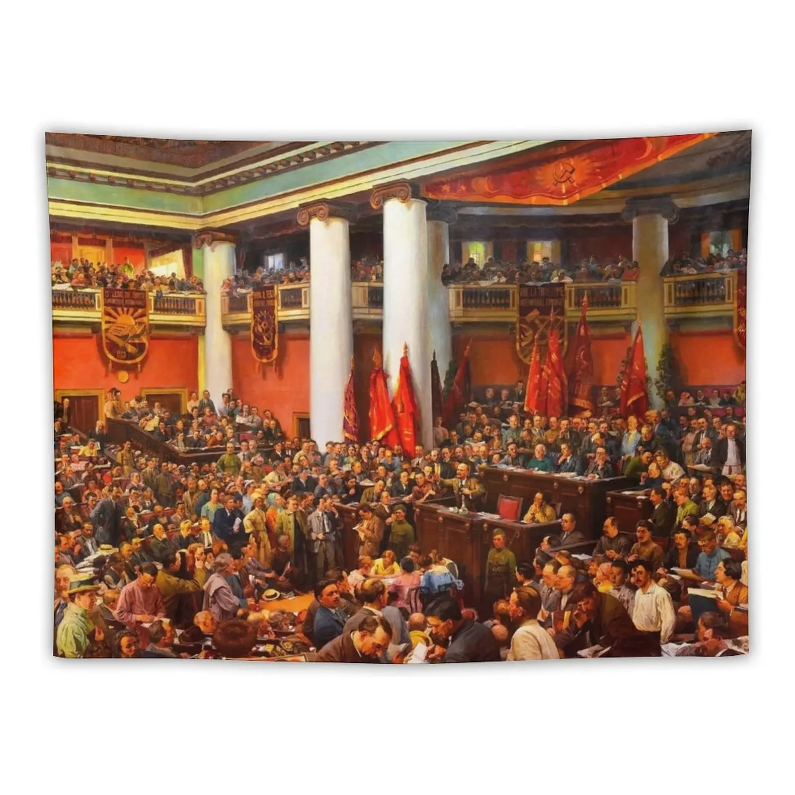 Second Congress of the Comintern Tapestry Decoration Wall Home Decorating Tapestry