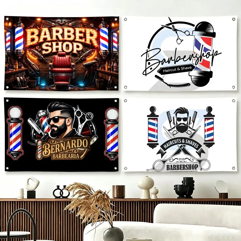 B-Barber Shop Flags  For Living Room Home Dorm Decor Wall Outdoor Camping Party Banner Gifts
