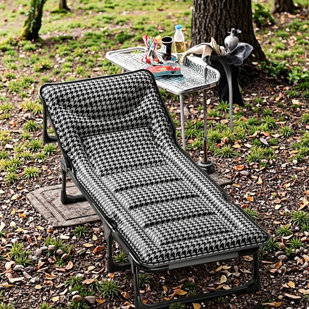 

Modern Adjustable Metal Frame Folding Bed Outdoor Deck Camping Bathroom Use & Hospital Application Collapsible Deck Bed
