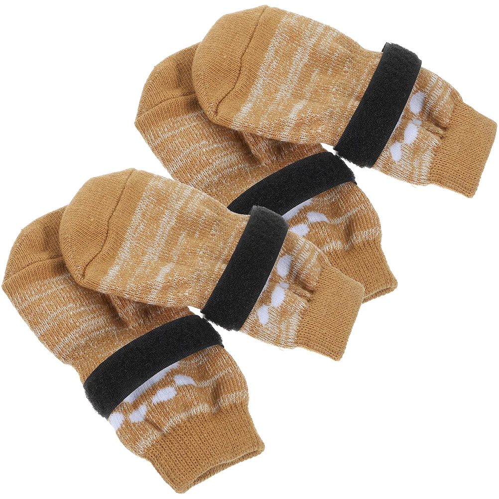 

4pcs Non-slip Pet Socks for Small Dogs Winter Accessories Compact Doggy Socks Cotton Protect Paws Hot Pavement Cold Weather Easy