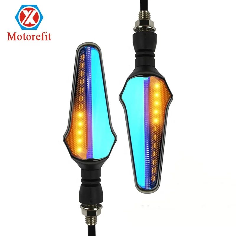 Motorcycle modified LED two-color high-brightness guide water Turn Signal indicator brake light