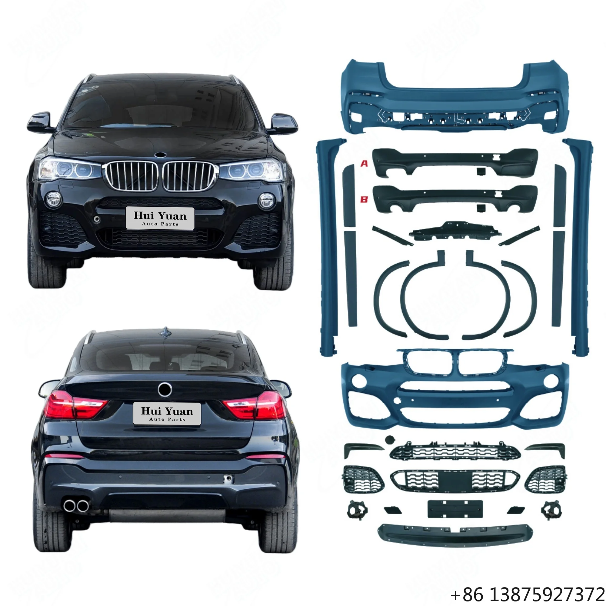 1:1 Original Quality for X4-Series F26 2014 2015 2016 2017 2018 Retrofit to F26 M-Tech M40i Bodykit Facelift Car Accessories