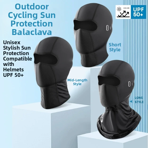 Motorcycle Balaclava UV Protection Cycling Sun Protection Headgear Non-Shifting Face Mask, Moisture-Wicking, Outdoor Sports