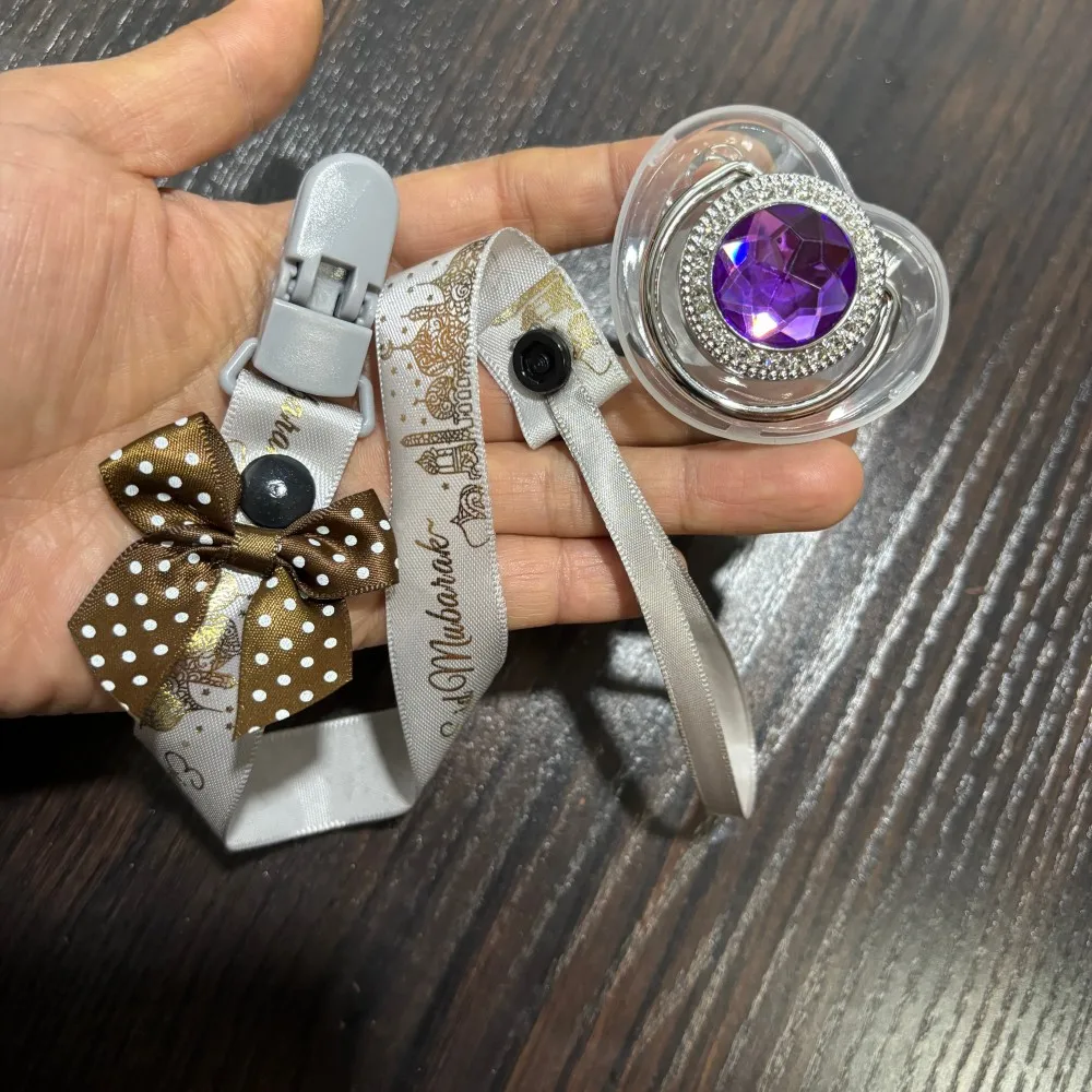 

Muslim Geometric Pattern Rhinestone Baby Dummy Orthodontic Pacifier 0-12M