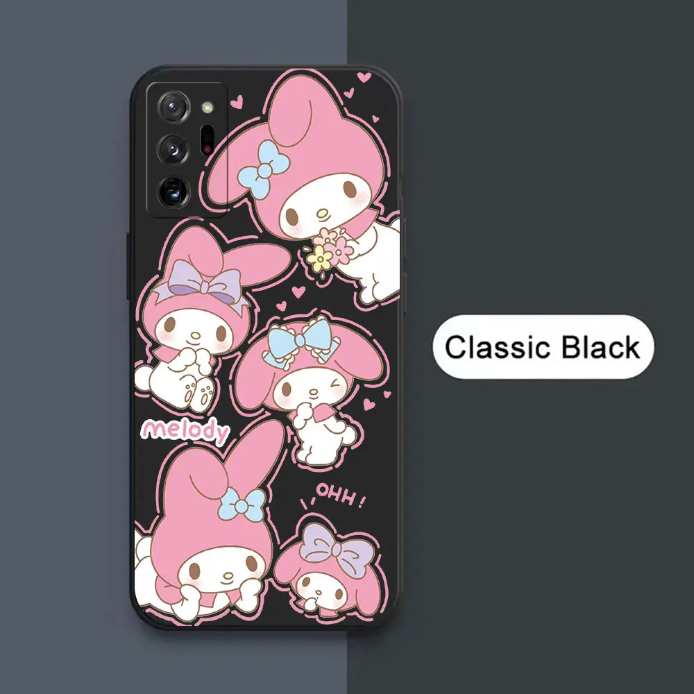 Cartoon My Melody Pochacco Phone Case For Samsung Galaxy Note20 Ultra M62 M53 M52 M51 A06 A05S A22 A21S A15 A14 A04 Liquid Cover