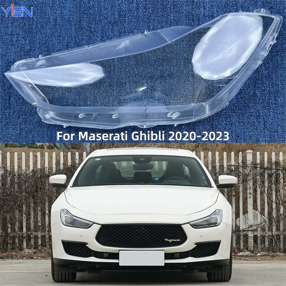 For Maserati Ghibli 2020 2021 2022 2023 Car Gadgets Lights Cover Headlight Shade Car Front Headlight Lens Cover Lights Shell