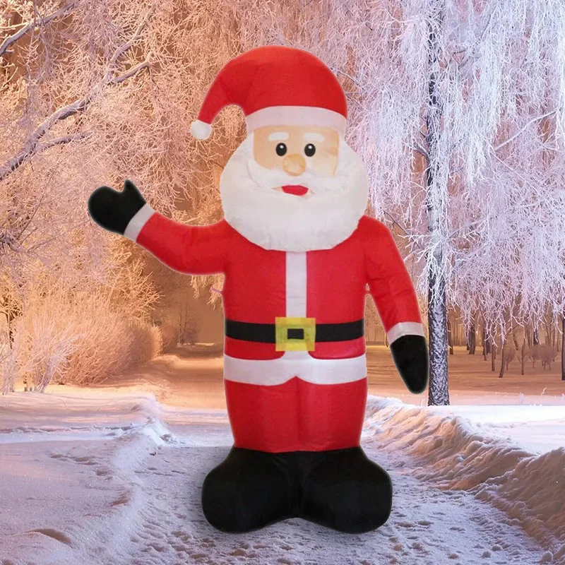 a*-Christmas lights inflatable air mold 4FT Santa Claus holiday shopping mall decoration courtyard site layout 6FT^