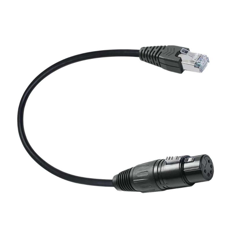 

F68B Heavy Duty XLR5P to RJ45 Adapter Cable Locking Design for Stage Lighting