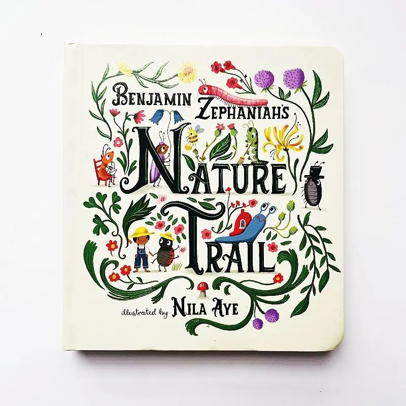 

The original English children's cardboard book "Nature Trail: The Beauty of Nature Around Us" is an English picture book