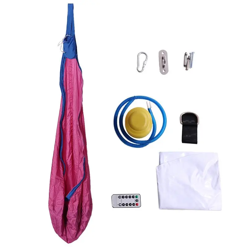 

ABGH-Light Up Kids Pod Swing Seat,Therapeutic Sensory Swing,Hug Ceiling Snuggle Swing, Adjustable Fabric Hammock