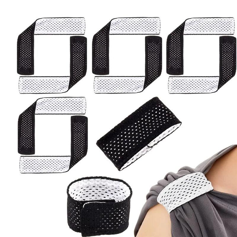 

B72A 12 Pieces Jerseys Sleeve Bands Sleeve Holders Soccer Softball Sleeve Ties With Hook & Loop Fasteners Sleeve Straps