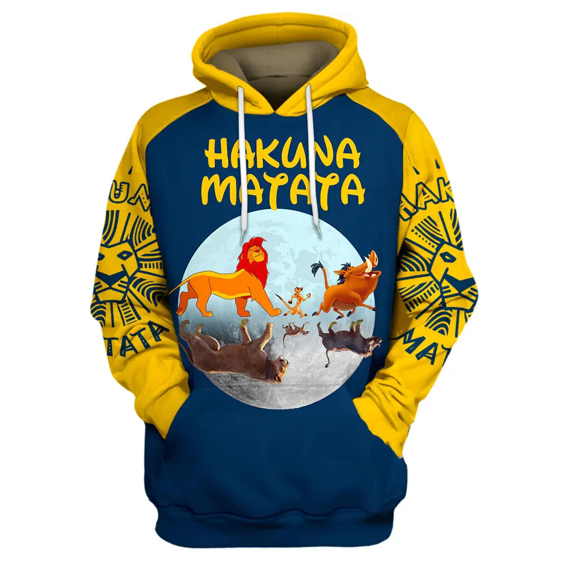 Primavera e autunno stampa 3D cartoon The Lion King Unisex coppia felpa con cappuccio per bambini Street Leisure fashion Sports Pullover grande