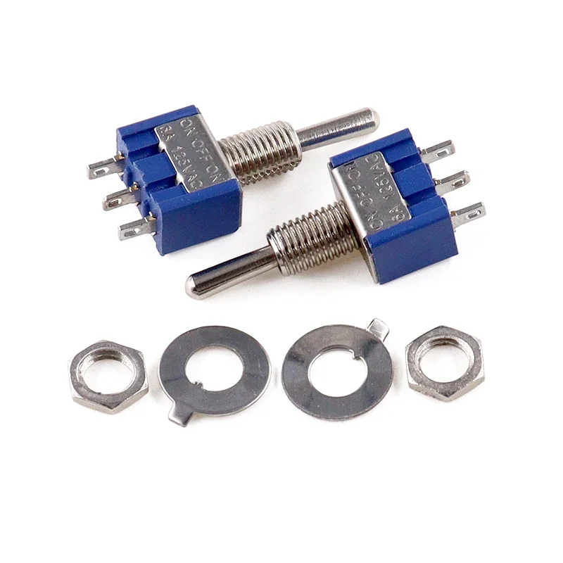

Toggle Switch SPDT DPDT Rocker Switch MTS 5A 6A 125V Self-Reset Switch 3A 250 AC 3 6PIN ON-ON ON-OFF-ON