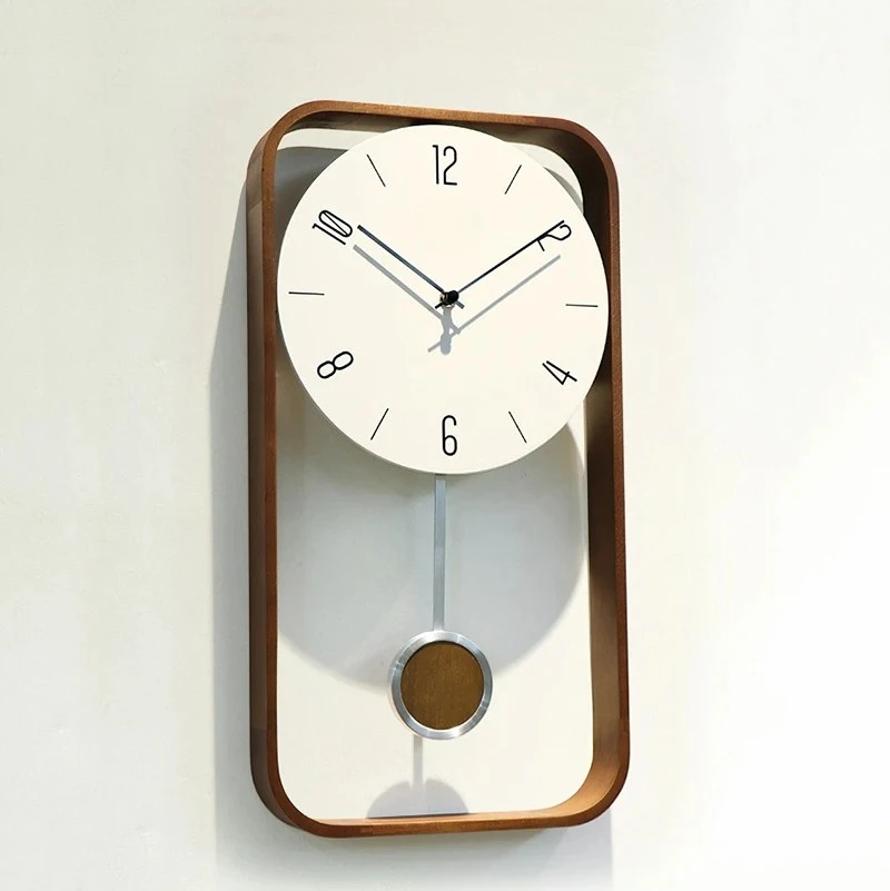 Wood Vintage Wall Clocks Modern Living Room with Pendulum Luxury Large Watches Wall Clock Modern Design Home Decor Gift Ideas