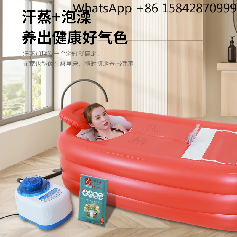 

Double bath folding bathtub