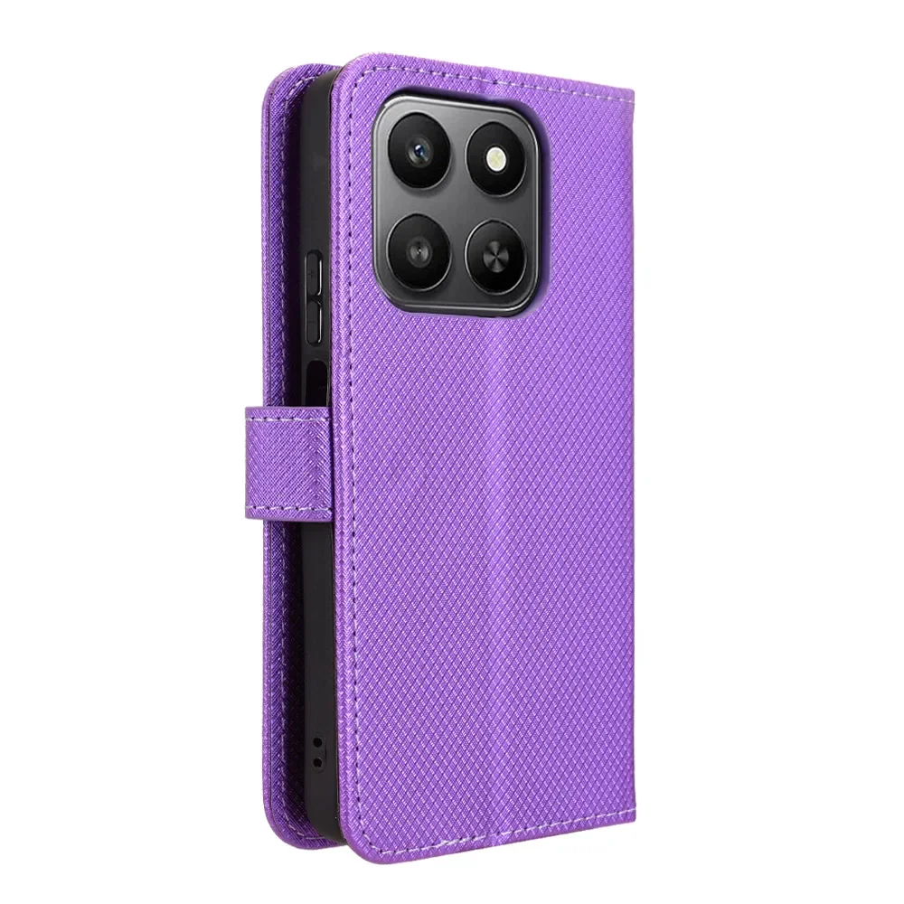 

Skinlee Flip Leather Case For Honor 400 Smart 5G Solid Color Wallet Magnetic Holder Cover Funda For Honor 400 Smart 5G Shell