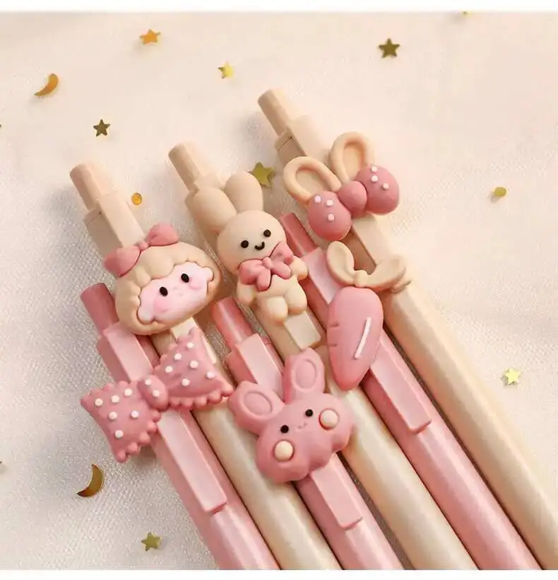 1-teiliger Lytwtw's süßer Gelstift, kreativer Hase, Schleife, Presse, Büro, Geschenk, Schulbedarf, Schreibwaren, Kawaii, lustige Stifte – Detail 24