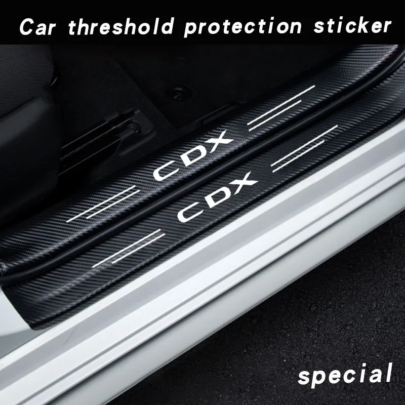 Car Door Sill Protector Welcome Pedal Cover Anti-drity Anti-scratch Strip Protective Strip for Acura CDX Car Accessories