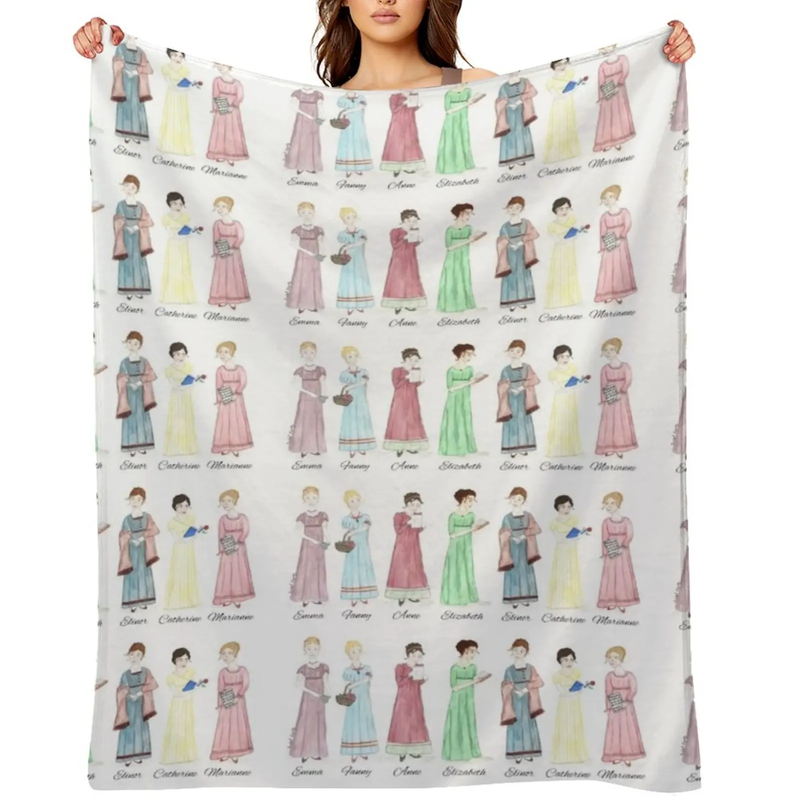 

Jane Austen Heroines Throw Blanket Furrys Soft Plaid Luxury Throw Nap Blankets