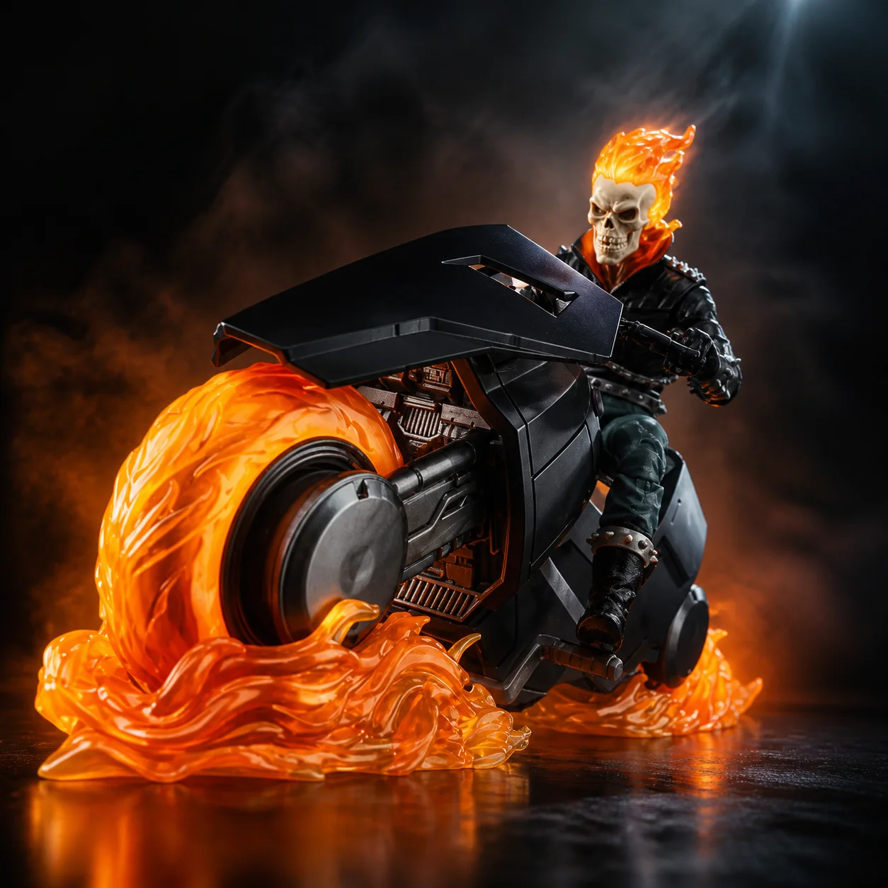 In Stock Ghost Rider And Motorcycle Fighting Vehicle 85th Anniversary Series 6-Inch Ml Doll Doll Model Handmade Ornament view 6